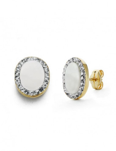18K PENDIENTES OVAL NACAR 10X8 MM...