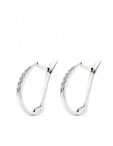 18K PENDIENTES ORO BLANCO 1.5 MM...