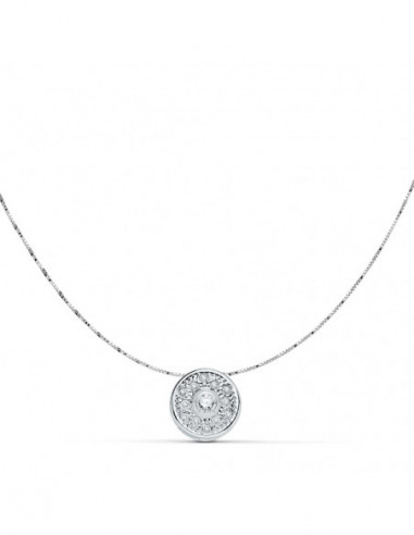 18K COLGANTE CIRCONITAS ORO BLANCO 8...