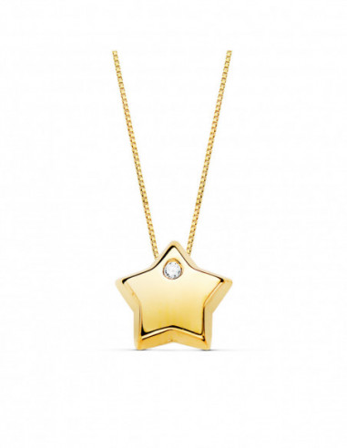 18K COLGANTE ESTRELLA CIRCONITA...