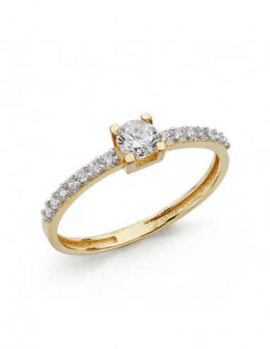18K SOLITARIO ORO AMARILLO CIRCONITAS...