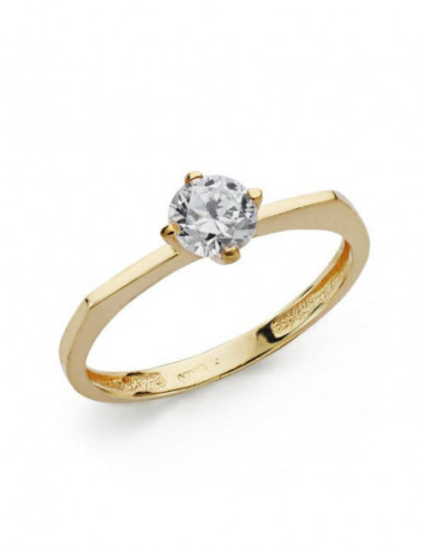 18K SOLITARIO ORO AMARILLO CIRCONITA...