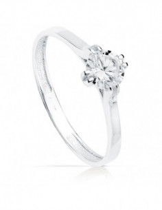 18K SOLITARIO ORO BLANCO... 2