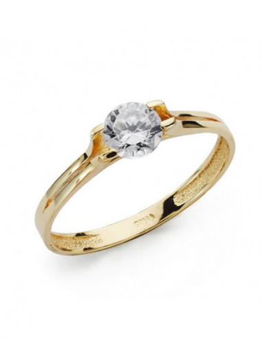 18K SOLITARIO ORO AMARILLO CIRCONITA