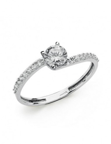 18K SOLITARIO ORO BLANCO CIRCONITAS 5 MM