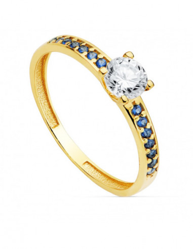 18K SOLITARIO ORO AMARILLO GARRAS...