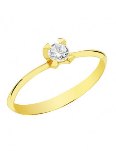 18K SOLITARIO ORO AMARILLO CIRCONITA...