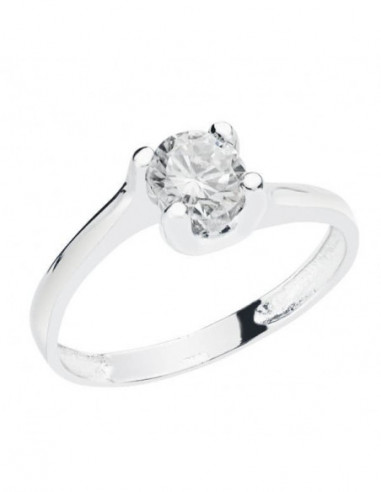 18K SOLITARIO ORO BLANCO CIRCONITA...