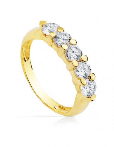 18K SORTIJA QUINTILLO ORO AMARILLO...