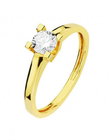 18K SOLITARIO ORO AMARILLO CIRCONITA...