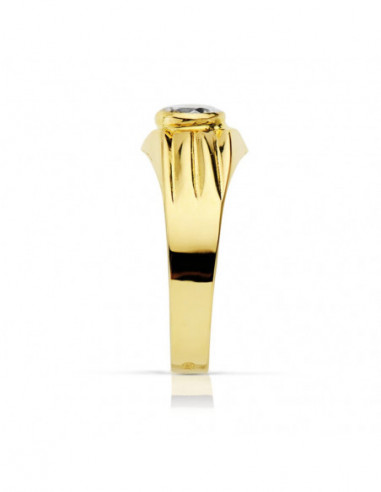 18K SOLITARIO CADETE ORO AMARILLO 5 MM