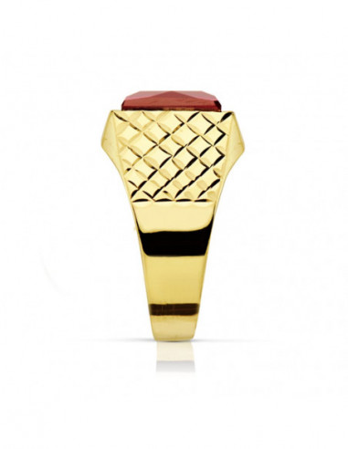 18K SELLO ORO AMARILLO CABALLERO...