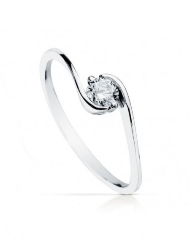 18K SOLITARIO ORO BLANCO 4 MM
