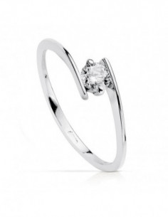 18K SOLITARIO ORO BLANCO 4 MM 2