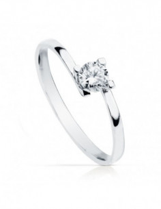 18K SOLITARIO ORO BLANCO 4 MM 2