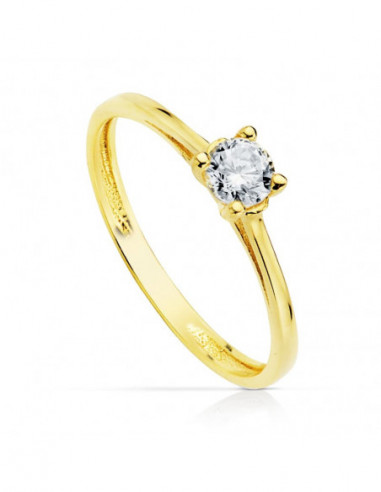18K SOLITARIO ORO AMARILLO 4 MM