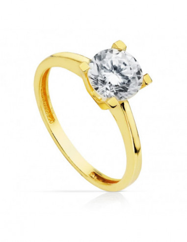 18K SOLITARIO ORO AMARILLO 7 MM