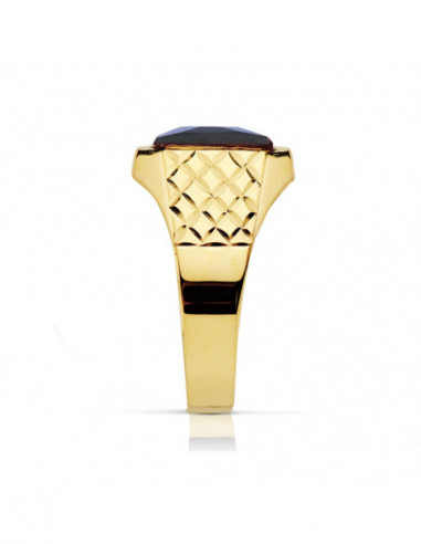 18K SELLO ORO AMARILLO CADETE PIEDRA...