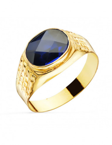 18K SELLO ORO AMARILLO CABALLERO...