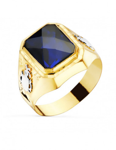 18K SELLO ORO AMARILLO CABALLERO...