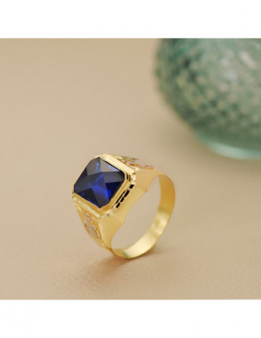 18K SELLO ORO AMARILLO CABALLERO...