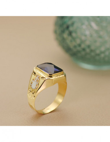 18K SELLO ORO AMARILLO CABALLERO...