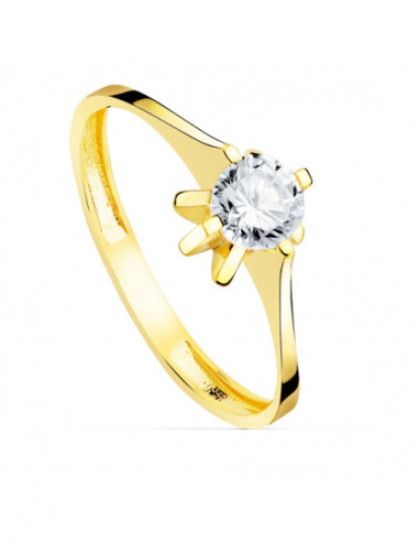 18K SOLITARIO ORO AMARILLO CIRCONITA...