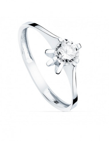 18K SOLITARIO ORO BLANCO CIRCONITA...