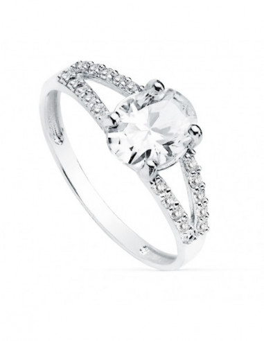 18K SOLITARIO ORO BLANCO CIRCONITAS...