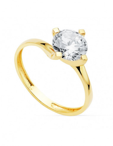 18K SOLITARIO ORO AMARILLO CIRCONITA...