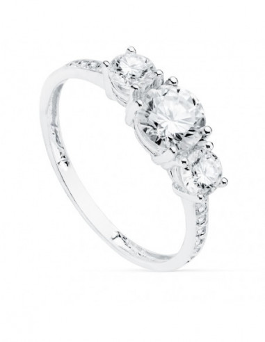 18K SORTIJA TRESILLO ORO BLANCO...