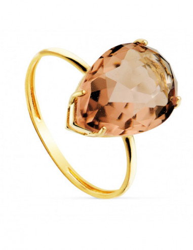 18K SORTIJA ORO AMARILLO PIEDRA TALLA...