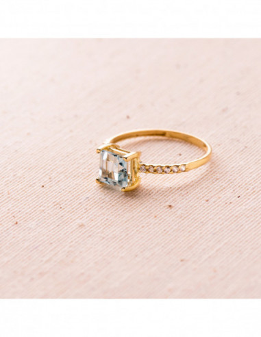 18K SORTIJA ORO AMARILLO CIRCONITAS Y...