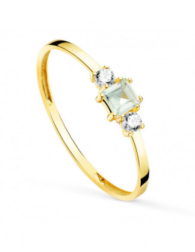 18K SORTIJA ORO AMARILLO PIEDRA...