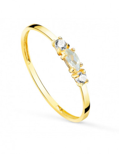 18K SORTIJA ORO AMARILLO PIEDRA...