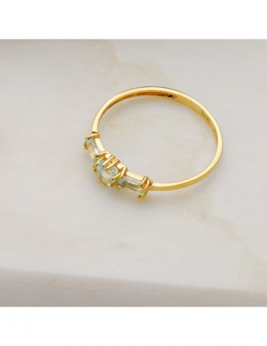 18K SORTIJA ORO AMARILLO TOPACIO AZUL...