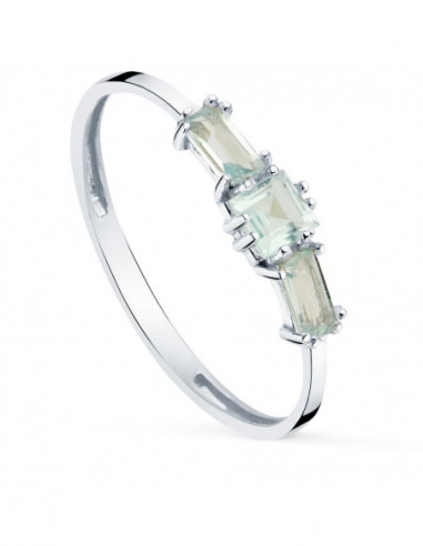 18K SORTIJA ORO BLANCO 3 TOPACIO AZUL...
