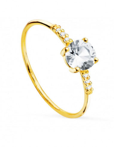 18K SOLITARIO ORO AMARILLO CUERPO...