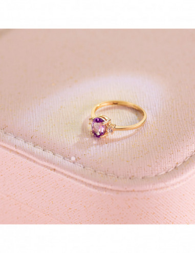 18K SORTIJA ORO AMARILLO PIEDRA...