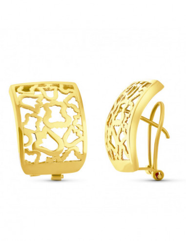 18K PENDIENTES CALADOS OMEGA 20X15 MM