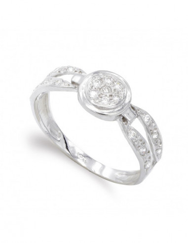 18K SORTIJA ORO BLANCO CIRCONITAS