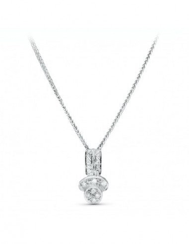 18K GARGANTILLA ORO BLANCO Y CIRCONITAS