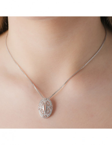 18K GARGANTILLA ORO BLANCO JUEGO...