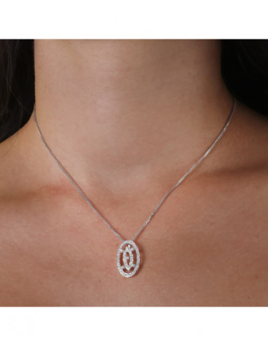 18K GARGANTILLA ORO BLANCO JUEGO DE...