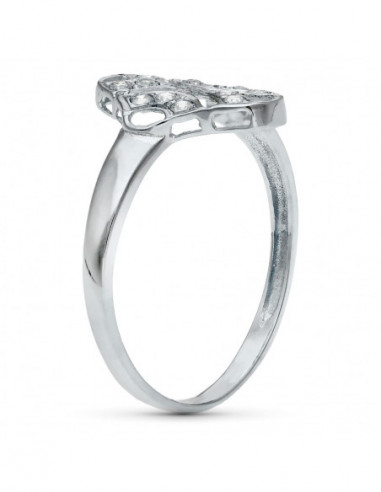 18K SORTIJA ORO BLANCO JUEGO NOVIA...