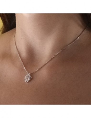 18K GARGANTILLA ORO BLANCO 45CM JUEGO...