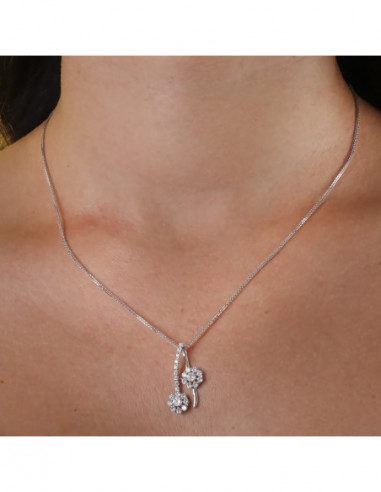 18K GARGANTILLA 45 CM ORO BLANCO...