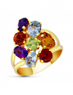 18K SORTIJA PIEDRAS COLOR 2