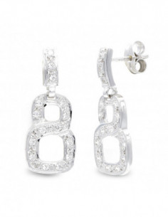 18K PENDIENTES ORO BLANCO... 2