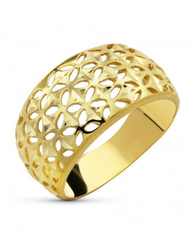 18K SORTIJA CALADA TALLADA